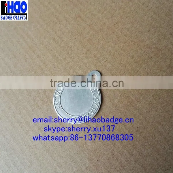 Custom Round Shaped Aluminum Hanging Nameplate Hang Tag Design photo-4