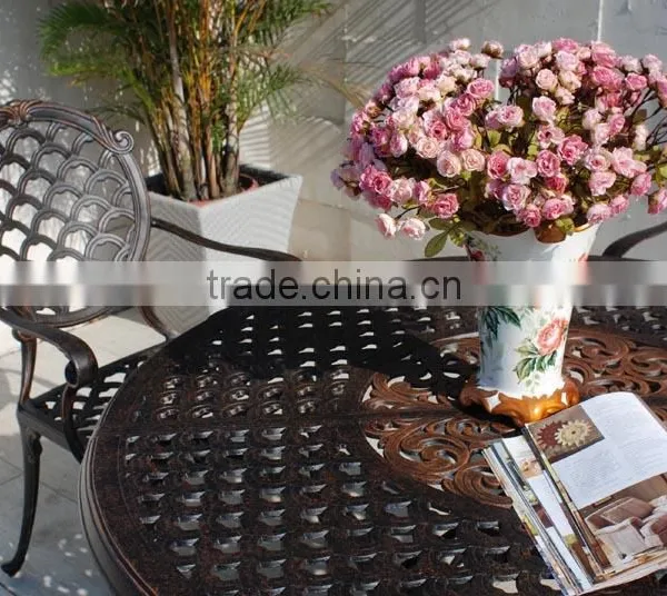 Best Selling High Quality Garden Furniture Cast Aluminium Dining Table Set in Patio photo-3