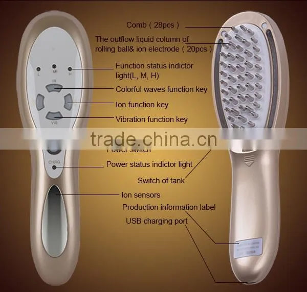 Hair Grwoth Power Vibration Laser Healthy Personalized Hair Brushes Combs photo-3