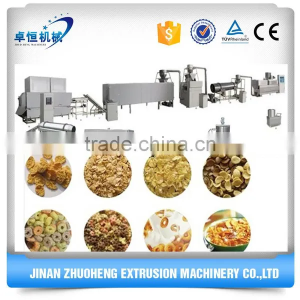 Extruded Corn Flakes and Breakfast Cereal Making Plant Production Line photo-6