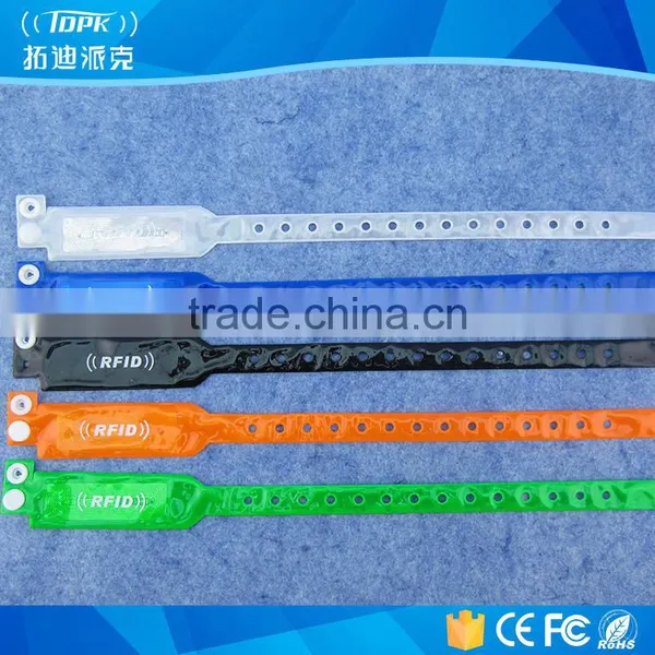 Rfid Bracelets One Time Use Pvc Wristband