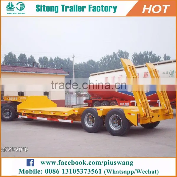 Factory Price Truck Trailer 60-100tons Machine Transport Semi Low Bed Trailer photo-2