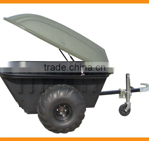 300kgs Capacity ATV Tow Behind Trailer 2 Wheel Rear Trailer for Amphibious Vehicle Accessary photo-2