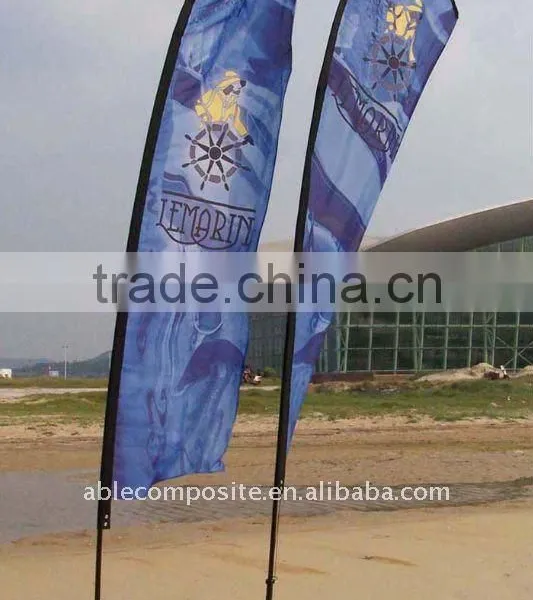Beach Flag and Telescopic Pole
