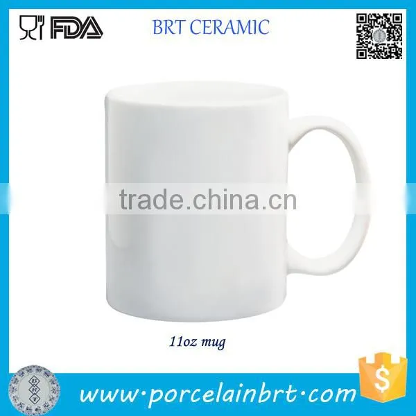 Wholesale Oval Shaped White Porcelain Plain Mug photo-2