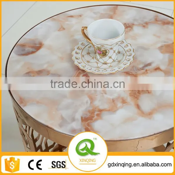D403 Unique End Table Round Rose Gold Sofa Table photo-2