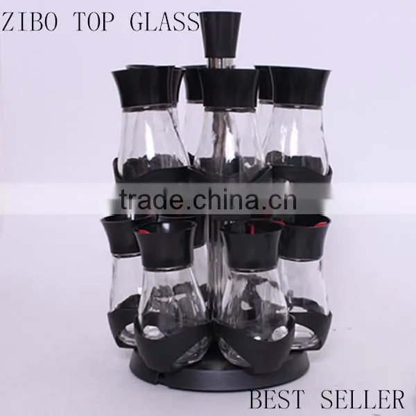 New Designed 4pcs Glass Oil Bottle and Spice Jar Set photo-4