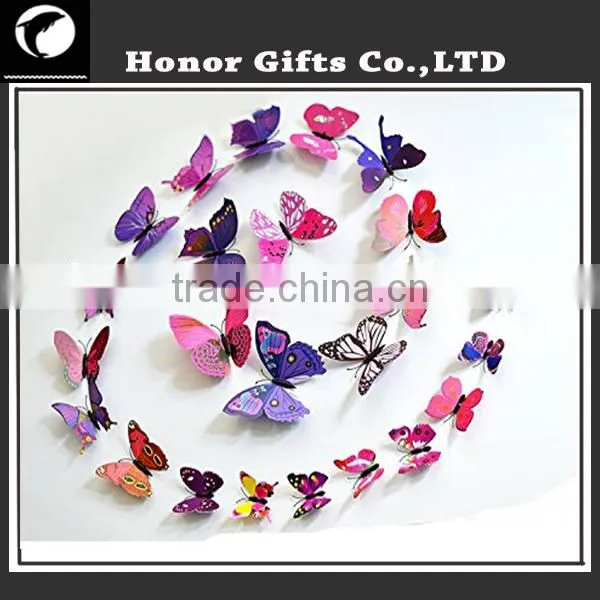 Colorful Promotional Home Decorative Plastic 3D Butterfly Stickers photo-3