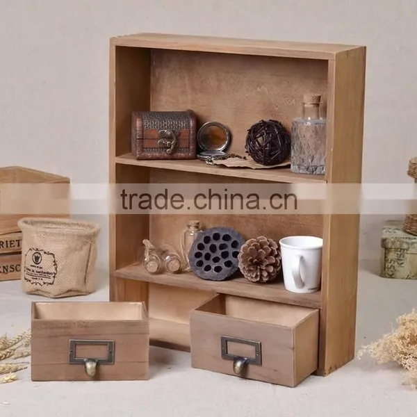 Two Drawer Wall Wooden Boxes photo-6