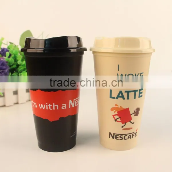 Custom Printing Reusable Starbucks Plastic Coffee Cup With Lid photo-4