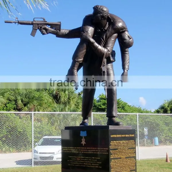 outdoor handicraft life size warrior statues for garden decoration