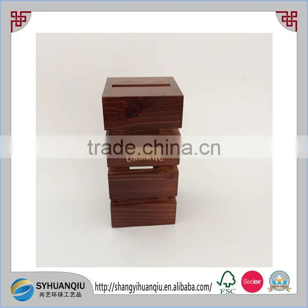 Custom Made Distressed Wooden Coffee Holder Chocolate Box photo-3