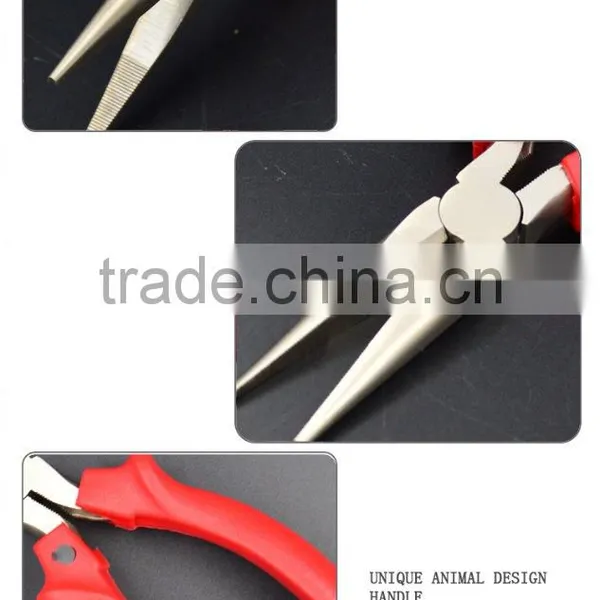 2016 Animal Handle Function Long Nose Plier,Mini Plate Diagonal Cutting Pliers ,Carbon Steel Plier Black photo-5