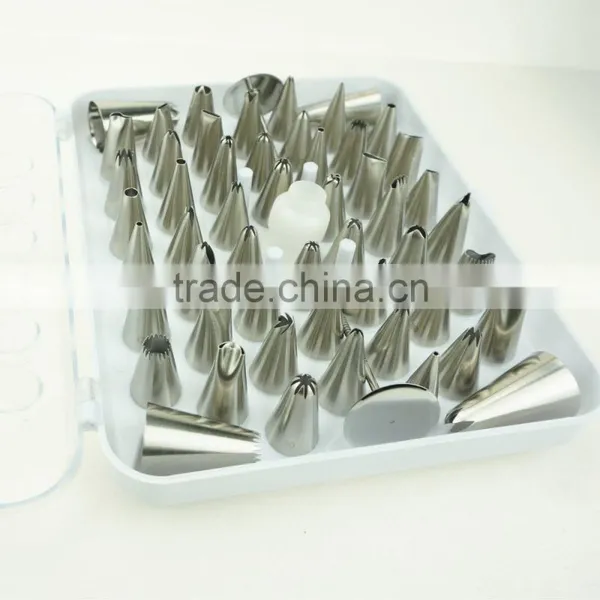 42156 52 Pcs 304 Stainless Steel Cake Master Decorating Tip Set, With Hinged Storage Box photo-3