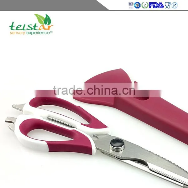 MARX Super Combo Multi Purpose 5 Blade Herb Scissors + Heavy Duty Multifunction Kitchen Shears Set for Chicken,Poultry,Fish,Meat photo-3