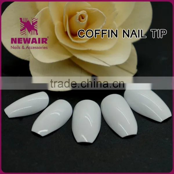 NEWAIR 500PC Professional Plactic Coffin Shape Salon Decorative Nail Tips With 10 Size photo-3