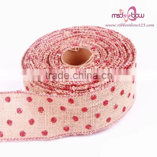 Professional Wavy Design Printed Jute Ribbon photo-2