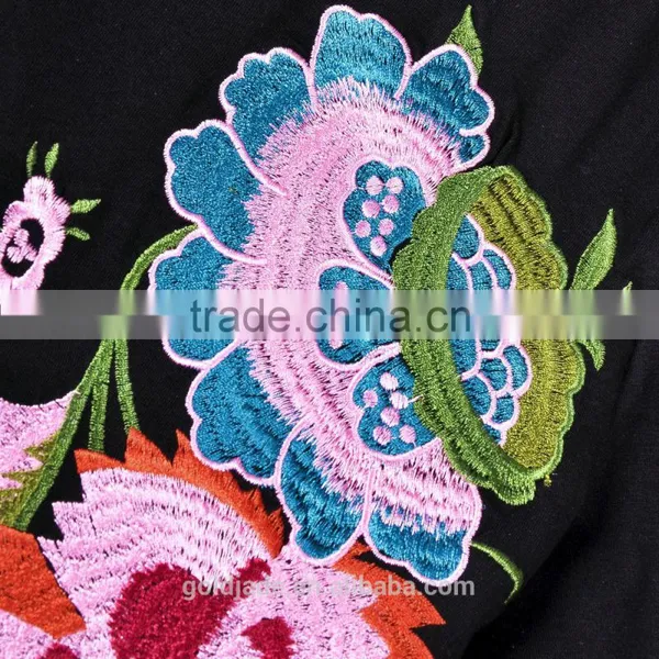 2016 Fashon Lady Embroidery Pattern t Shirts Casual Women t Shirts Cotton photo-5
