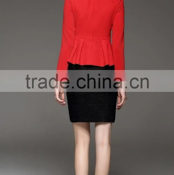 Autumn Season Ladies Fashion Long Sleeve Ruffled Stand Collar Blouse photo-5