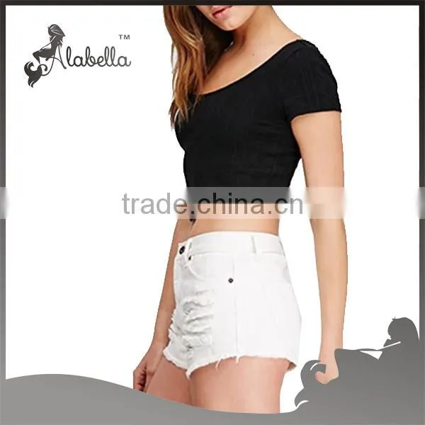 Scoop Neck Crop Tops With 100% Cotton Fabric