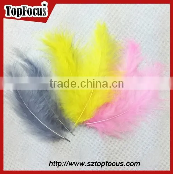 Any Color Cleaning Down Turkey Feather for Hat Wedding Decoration photo-2