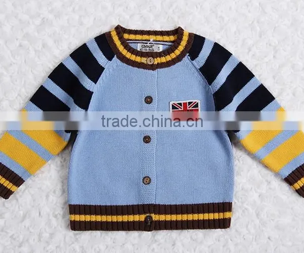 Boys Knitted Cardigan Sweater Pattern Kids Raglan Cardigan photo-4