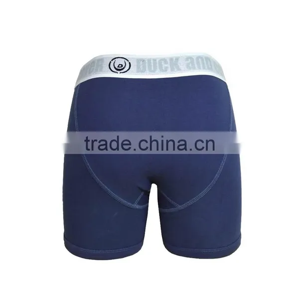 Navy Blue Mens Modal Boxer Brief for Men With Custom Elastic Waistband photo-3