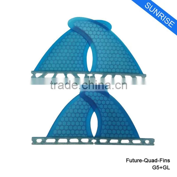 Quad Fin Surf Boards G5 + GL Style Fin Fiberglass Fin in Surfing photo-5