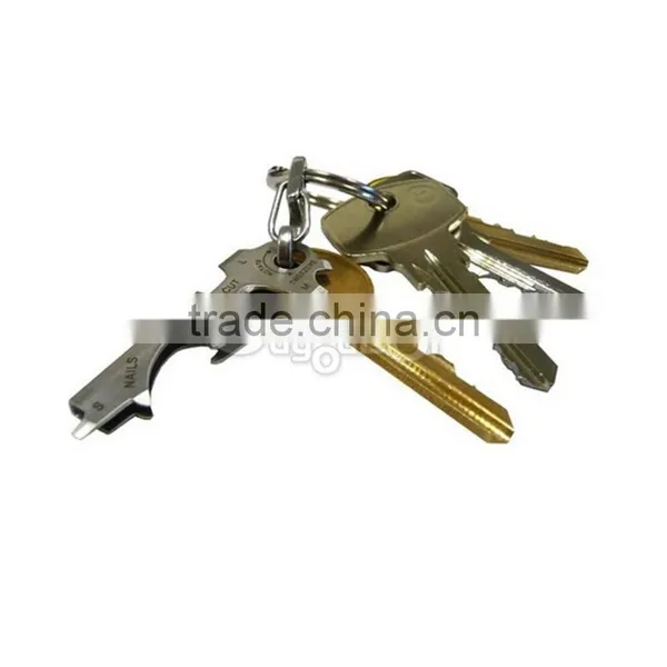 2016 New Arrival 8 In 1 Stainless Key Ring Hanging Buckle Multifunctional Tool Outdoor Survive Hot Sale photo-4
