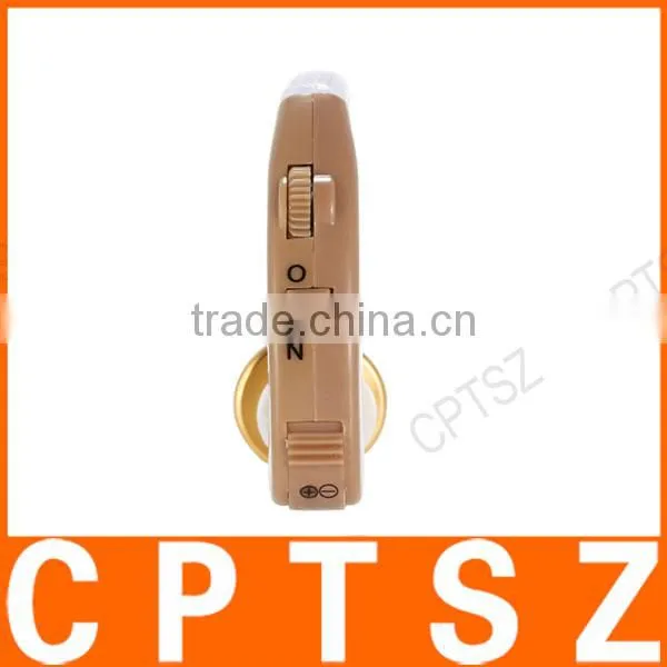 Behind Ear Sound Amplifier Digital Hearing Aid With Earplugs Volume Adjustable Audiphone Mini Brown photo-4