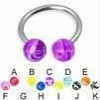 Marble Stripe Print UV Acrylic Balls Horseshoes CBR Circular Barbell Jewelry For Engagement