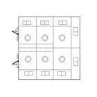 U Type Air Shower Tunnel Two Row Persons 3 Sides Blowing For Decontamination Project