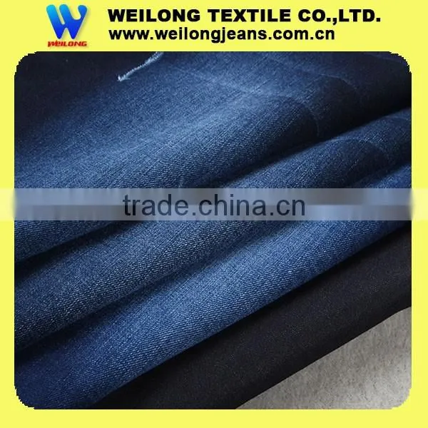 High Quality Best Price Cotton Polyester Stretch Slub Bull Denim Fabric for Girls' Jeans and Shorts photo-5
