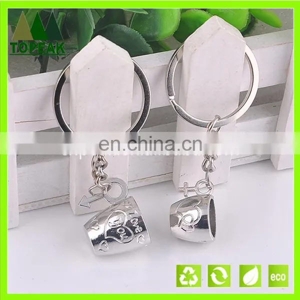 Lovers cup key chain metal key chain