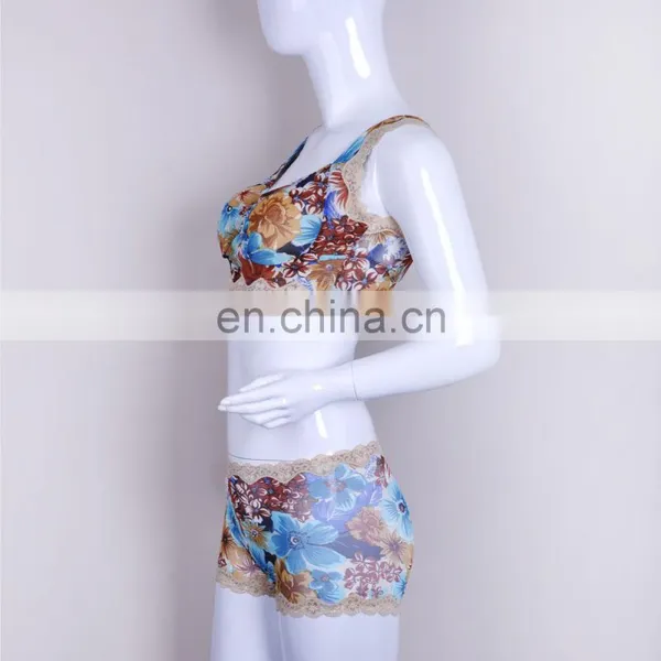 Cheap Price Beautiful Mature Women Flower Print Seamless Briefs photo-6