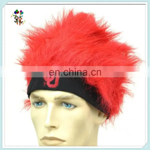 Patriotic Colors Team Sports Fan Cheap Party Synthetic Wigs With Headband HPC-0031 photo-3