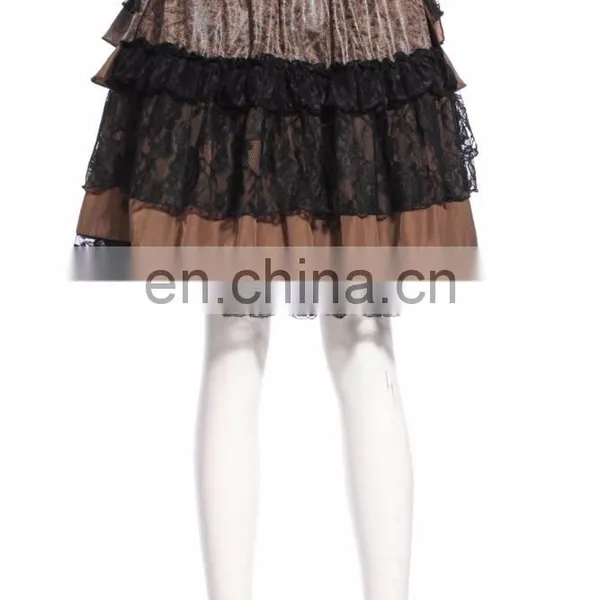 Steampunk Short Layered Double Skirt