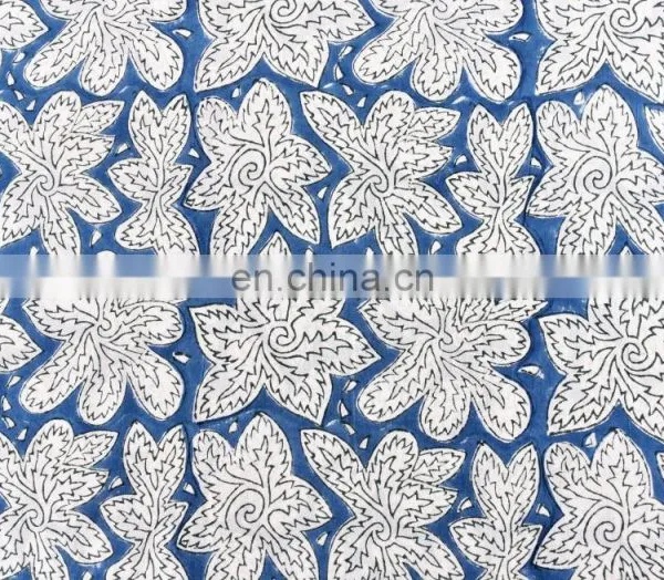 New Latest Flower Prints On 100% Cotton Material Cotton Hand Block Print Fabric photo-3