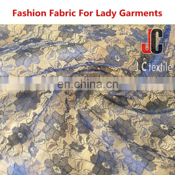Shaoxing AL8068 JC Polyester High Quality Custome Polyester Lace Fabric for Lady Dress photo-2
