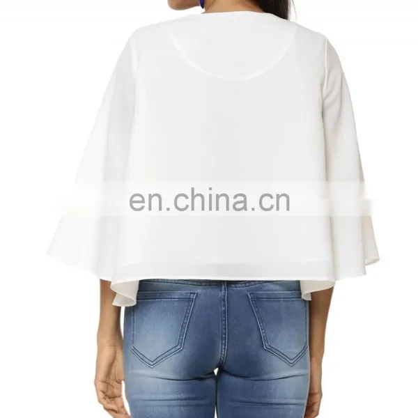 Tie Neck Cape Jacket for Women photo-3