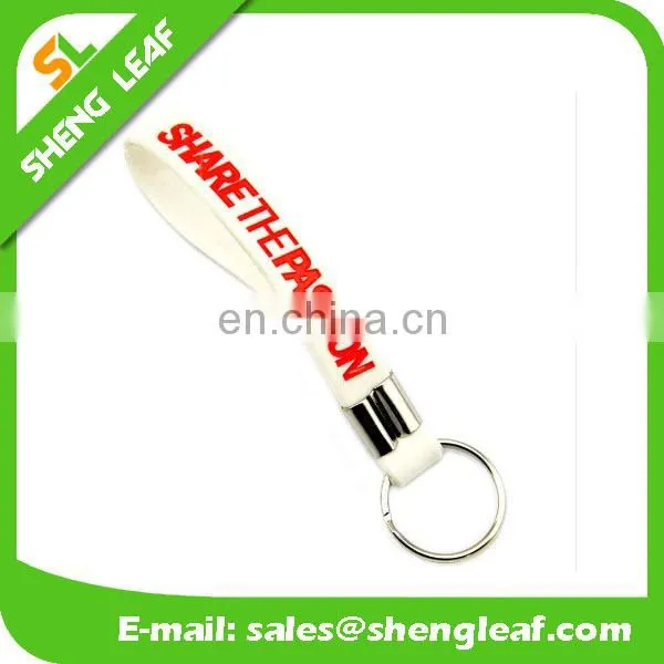 Hot Sale Silicone Rubber Bracelet Key Ring , 100% Silicone Wristband Key Chain , Screen Printing Silicone Keychain photo-3