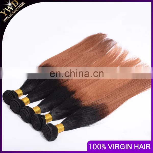 Brazilian Ombre Silky Straight Wave Hair 1b/30 Brazilian Virgin Human Hair Body Weave Brazilian Wavy Hair photo-5