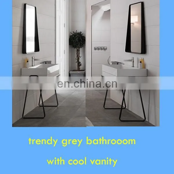 2018 Amazing Metal Vanity Base for Grey Bathroon Design photo-4