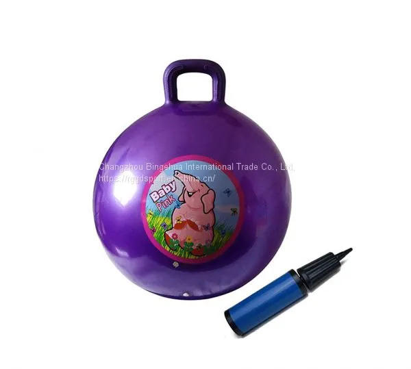 Inflatable Colorful Fitness Jumping Ball With Handle