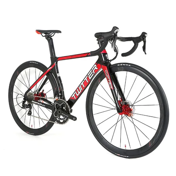 TWITTER SNIPER2.0 700C Carbon Road Bike 22 Speed Bicycle With Hydraulic Disc Brake R7000 Derailleur Transmission