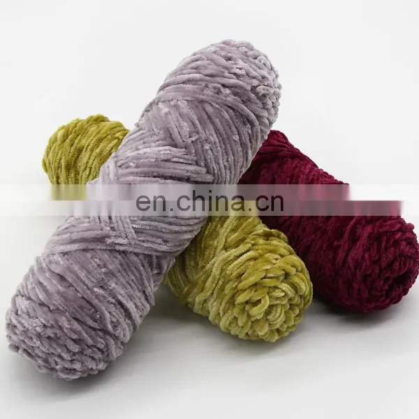 2mm Popcorn Fancy Crochet 100% Acrylic Coral Velvet Super Chunky Chenille Yarn 3 cm Polyester Crochet Loop Yarn Hand Knitting photo-5
