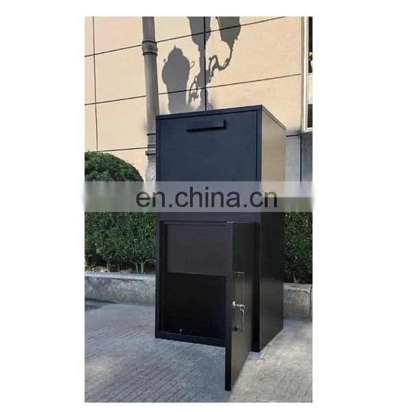 Outdoor Metal Security Package Mail Box Standing Letter Box Large Freestanding Parcel Post Box With Lock photo-5