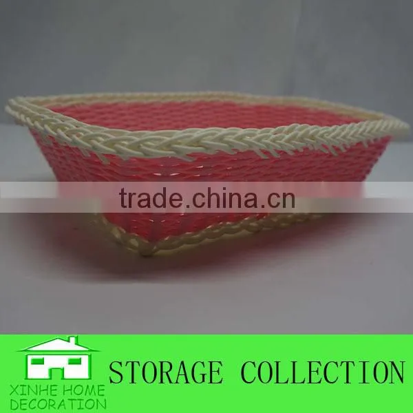 Handmade Plastic Rattan Bread Basket