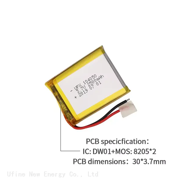 Chinese Battery Companies CustomizedWireless Battery UFX 104050 2500mAh 3.7V Lipo Battery 3.7 v 2500mAh photo-3