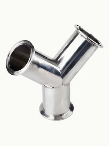 Stainless Steel Sanitary Pipe Fitting 90 Degree Double Head Y Shaped Elbow photo-4